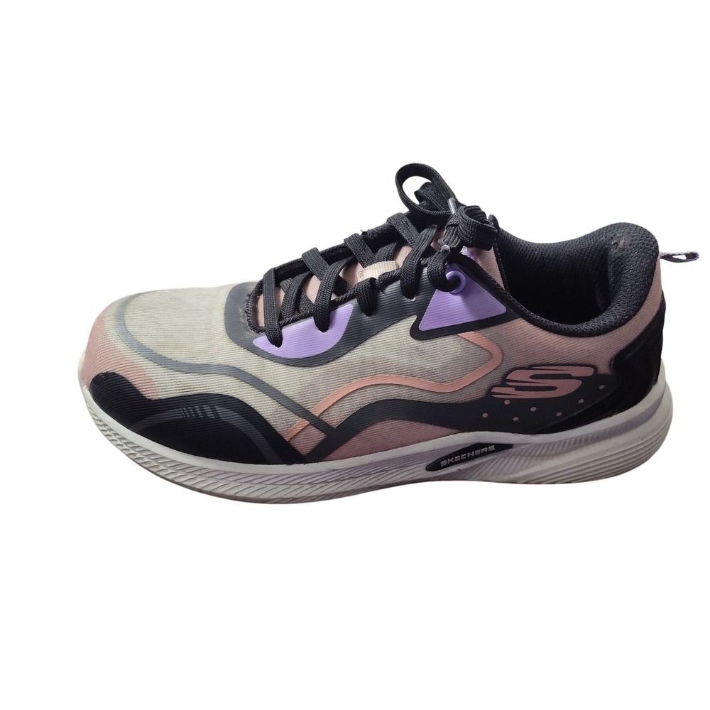 Skechers Work Slip Resistant Sneakers Womens 9 Pink Purple Gradient Steel Toe 1